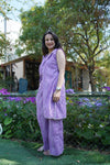 Women Coord Set (Lehriya Purple)