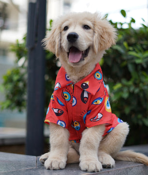 Pawgy Pets Nazar na lage Shirt Red for Dogs