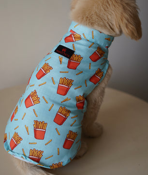 Pawgy Pets Fries over guys Sando Blue  for Dogs