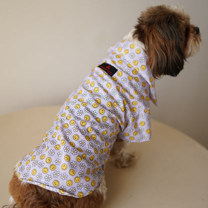 Pawgy Pets Smiley o clock shirt lavender  for Dogs