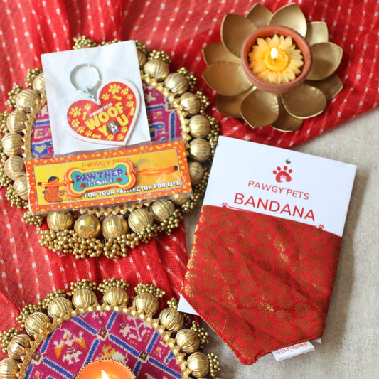 Pawgy Pets Raksha Bandhan Combo with Bandana