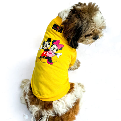 Pawgy Pets T-shirt Mickey Yellow for Dogs & Cats