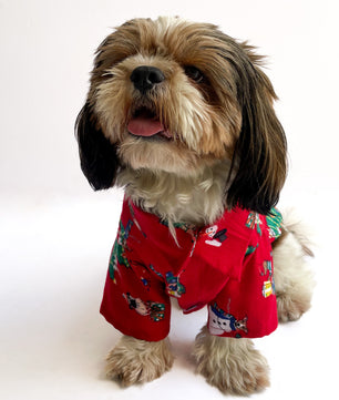 Pawgy Pets Warm winter Shirt: Red tree for Dogs & Cats
