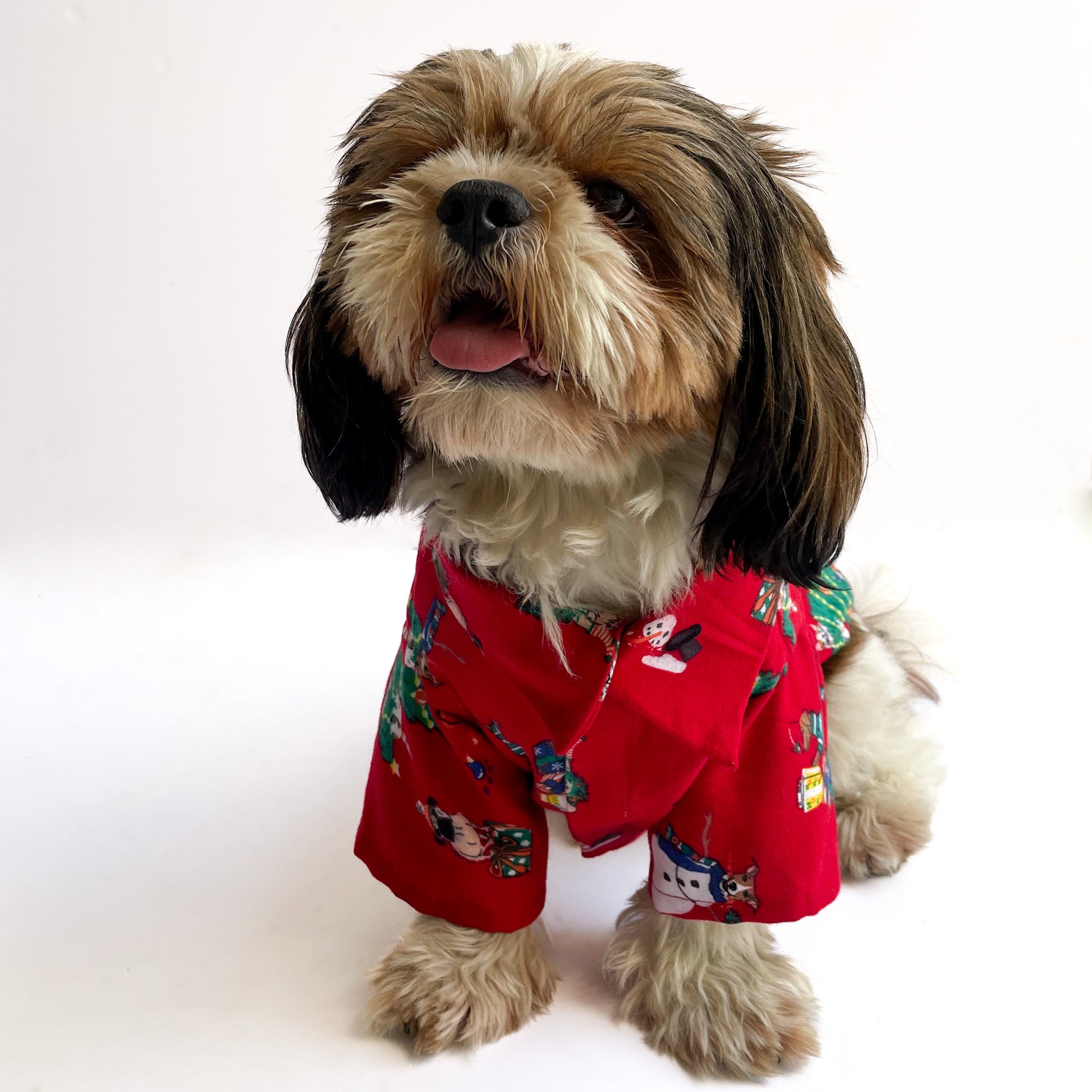 Pawgy Pets Warm winter Shirt: Red tree for Dogs & Cats