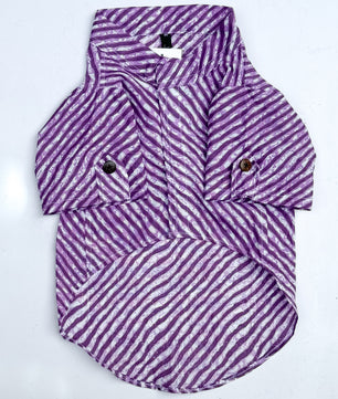Pawgy Pets Lehriya kurta purple for Cats