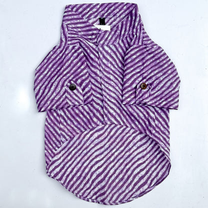 Purple Lehriya Kurta | For Cats | Pawgy Pets