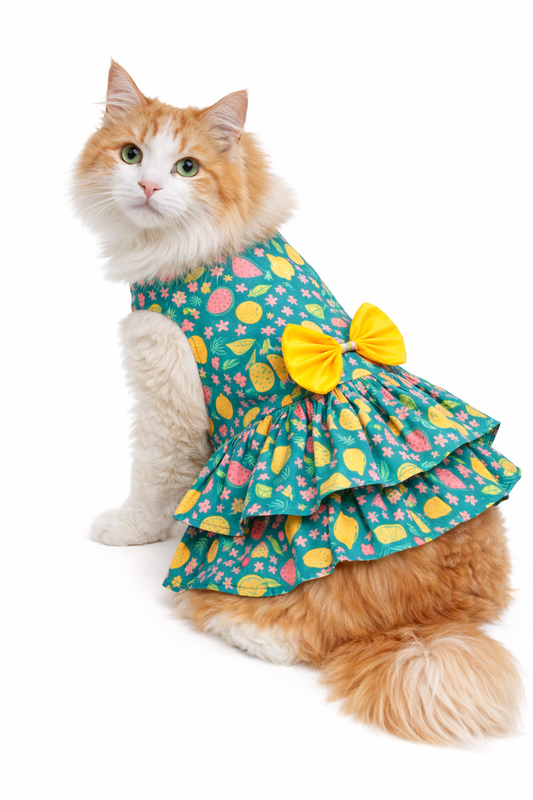 Pawgy Pets Fruity Dress Green (Cat)