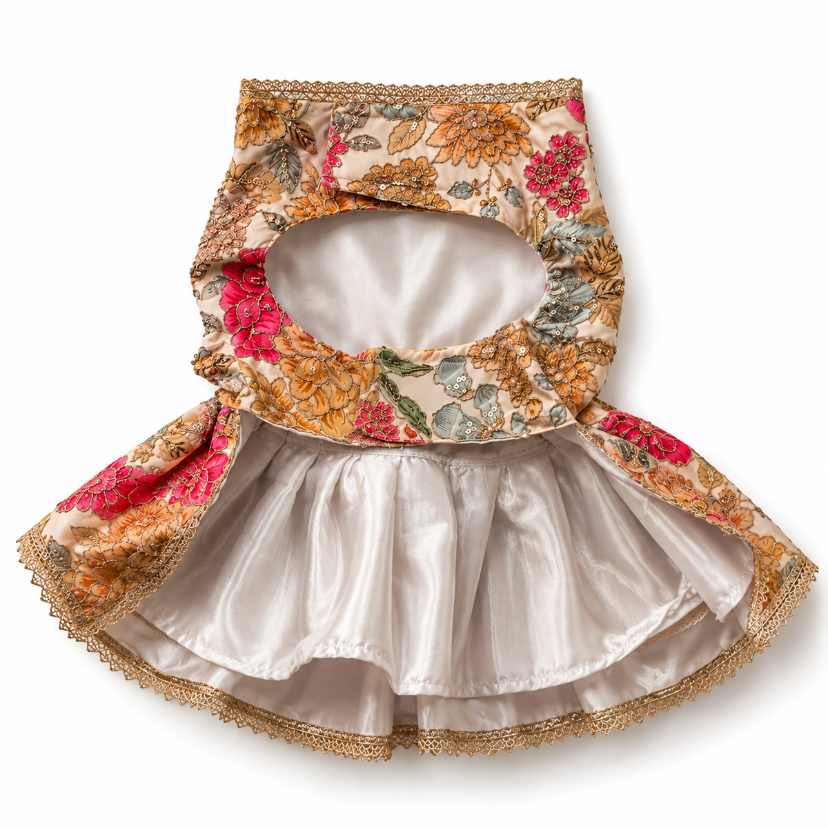 White Floral Dress | Luxe Collection | Pawgy Pets