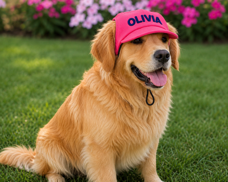 Hot Pink Cap | Personalised for Dogs | Pawgy Pets