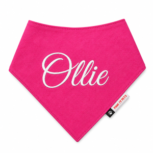 Hot Pink Bandana | Personalised for Dogs | Pawgy Pets