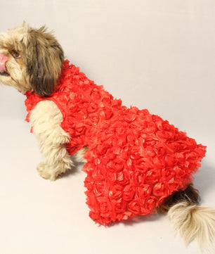 Pawgy Pets Red Rosy Tutu Dress for Dogs and Cats