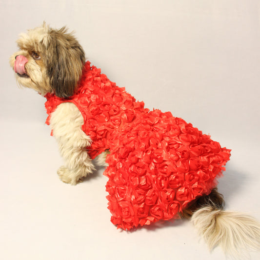 Pawgy Pets Red Rosy Tutu Dress for Dogs and Cats