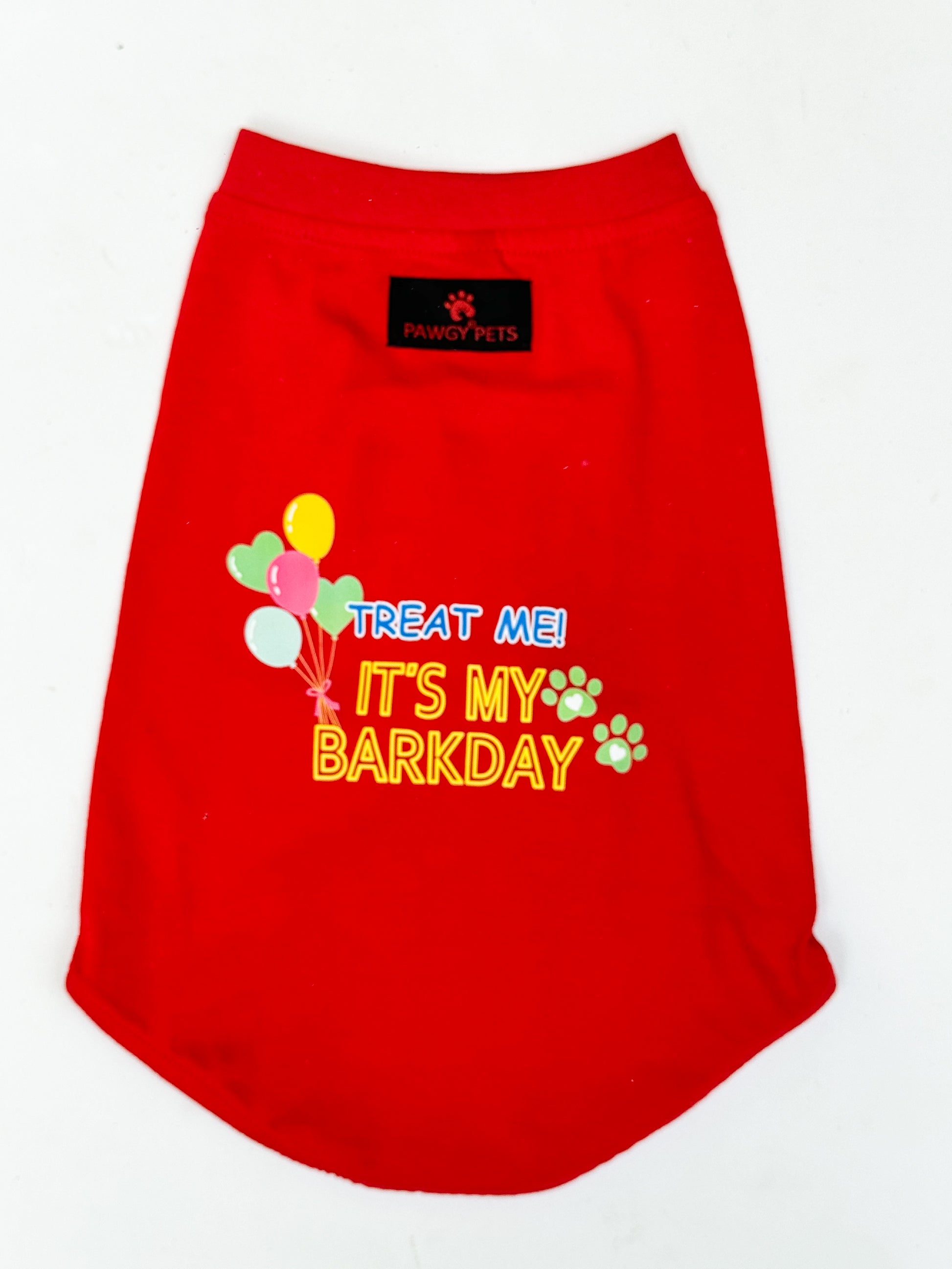 Pawgy Pets T-shirt Special Birthday Edition Red for Dogs & Cats