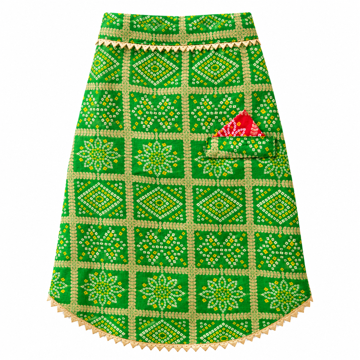 Green Bandhani Kurta | For Dogs | Pawgy Pets