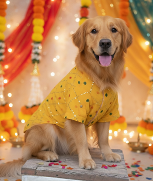 Pawgy Pets Festive Shirt Yellow for Dogs