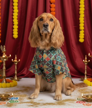 Pawgy Pets Silk Kurta: Multi for Dogs