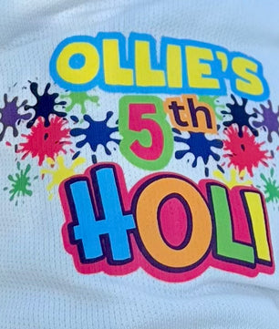 Pawgy Pets Personalised Holi T-shirt for Dogs and Cats
