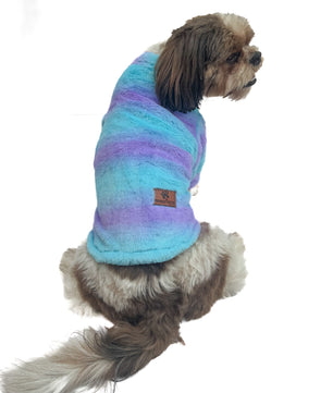 Pawgy Pets Fur sweater: Blue & Purple for Dogs & Cats