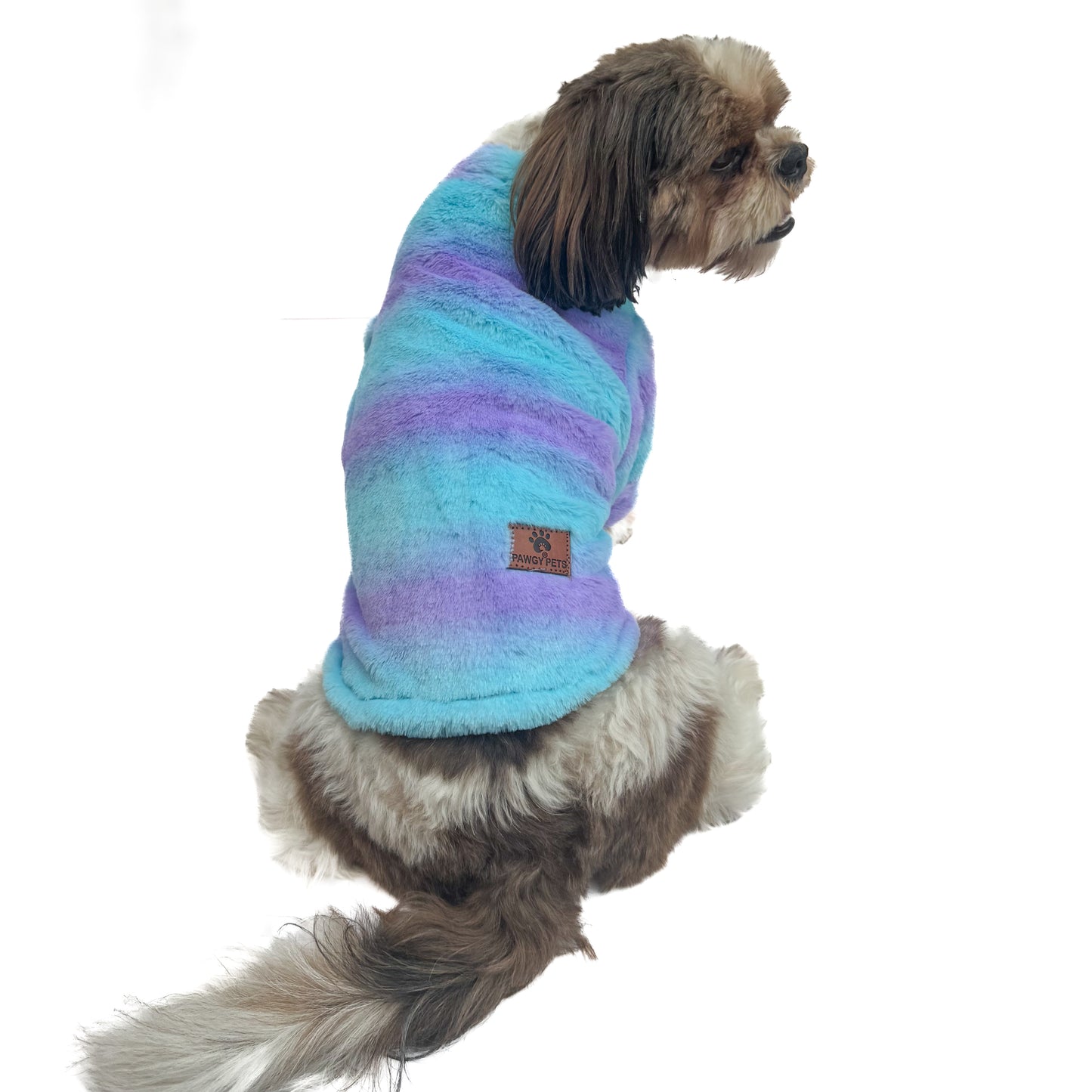 Blue & Purple Fur Sweater | For Dogs & Cats | Pawgy Pets
