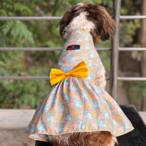 dress for big dogs FLAdorepet Floral Dog Large Breeds Pink, Size 6XL (Chest 32.2") For Labrador, Rottweiler, Bulldog ensuring your dogs transformation into a Disney princess is nothing short of enchanting. Multi Heart Casual Dress for