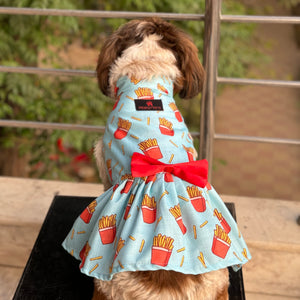 Fries Over Guys Dress | Blue | For Dogs | Pawgy Pets