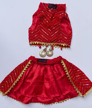 Red Velvet Lehenga
