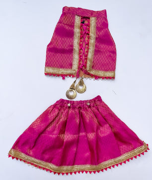Pawgy Pets Pink Brocade Lehenga for Dogs & Cats