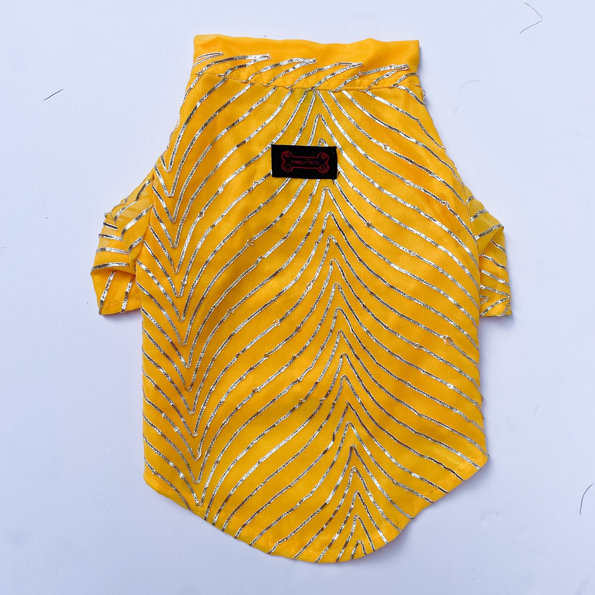 Pawgy Pets Festive Shirt Yellow Gota for Dogs