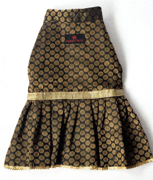 Pawgy Pets Occasion wear Dress Black for Dogs