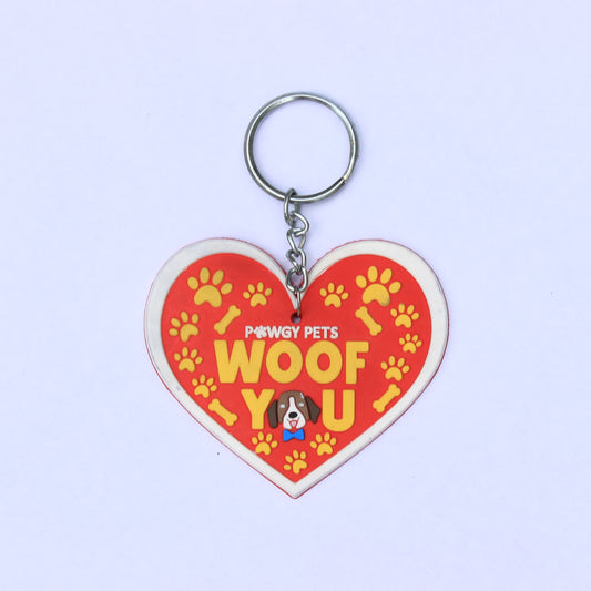 Woof You keychain