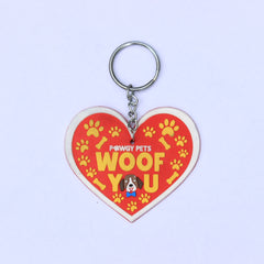 Woof You keychain
