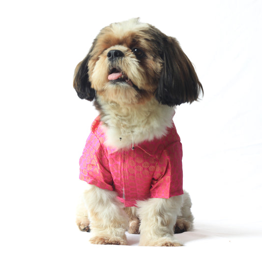 Pawgy Pets Occasion wear shirt Pink for Dogs