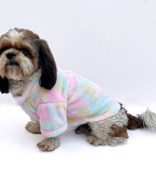Pawgy Pets Fur sweater: Pastel Rainbow for Dogs & Cats