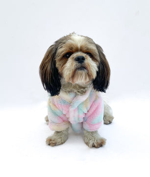 Pawgy Pets Fur sweater: Pastel Rainbow for Dogs & Cats
