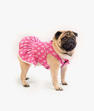 Pawgy Pets Heritage Handblock Dress Pink for Dogs