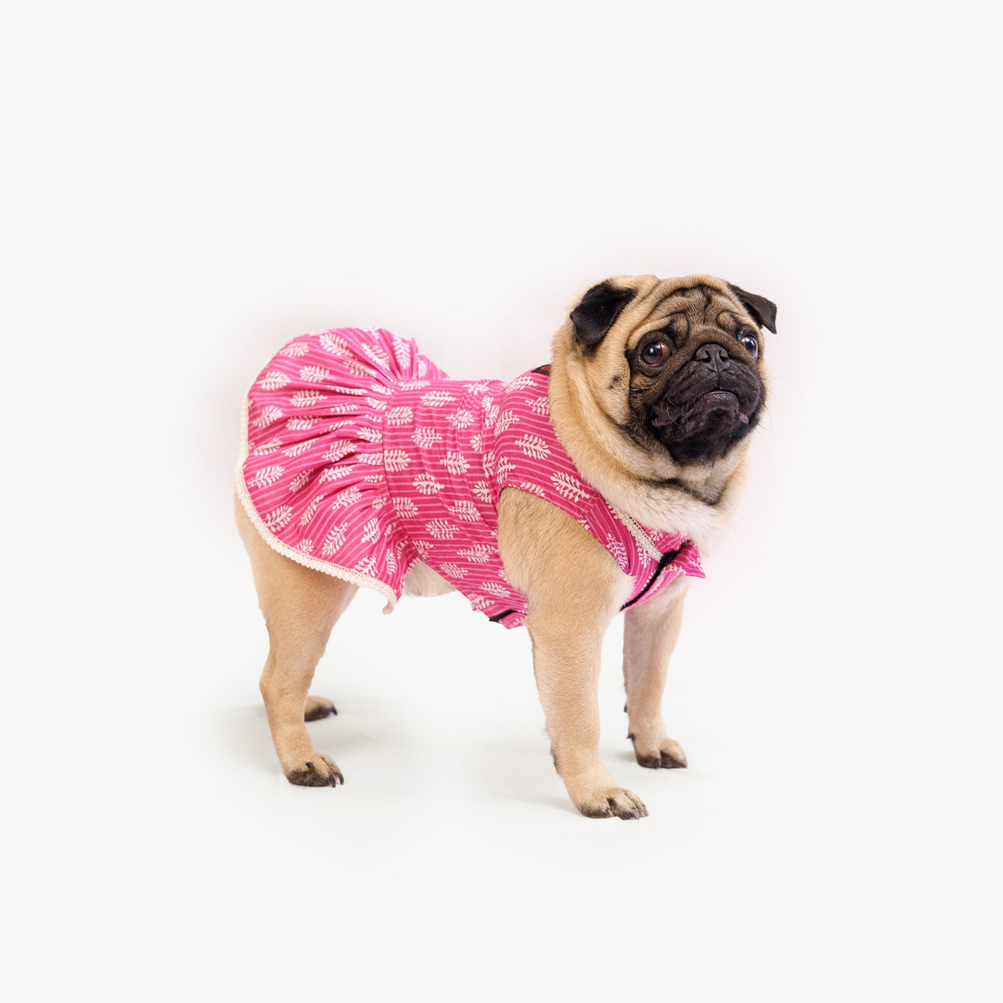 Pawgy Pets Heritage Handblock Dress Pink for Dogs