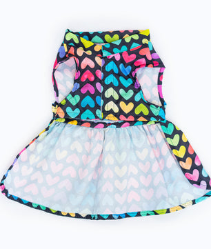 Pawgy Pets Multi heart Dress for Dogs
