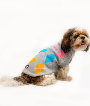 Pawgy Pets High Neck Sweater: Grey for dogs & cats