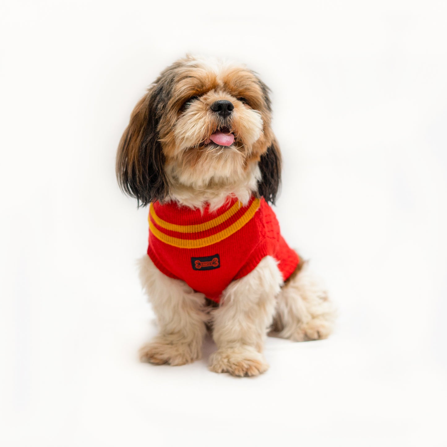 Pawgy Pets High Neck Cable Knit Sweater: Red for dogs & cats