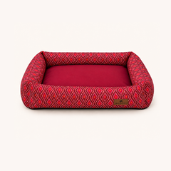 Ikat Maroon Bed | Dog Bed | Pawgy Pets