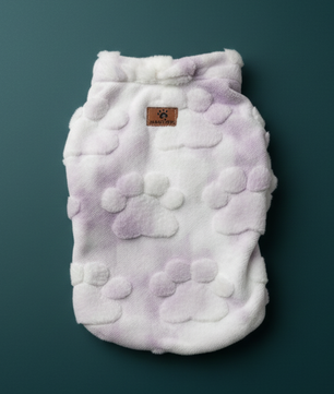 Pawgy Pets Fur Jacket: Paw Embossed for Cats