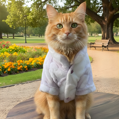 Pawgy Pets Fur Jacket: Paw Embossed for Cats
