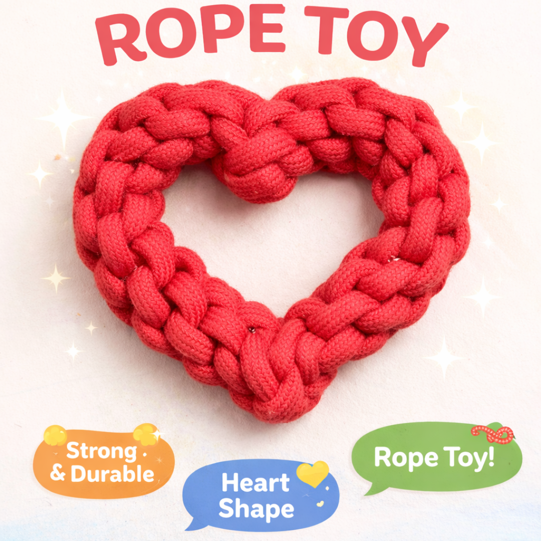 Pawgy Pets Heart Rope Toy for Dogs