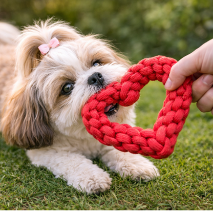 Pawgy Pets Heart Rope Toy for Dogs