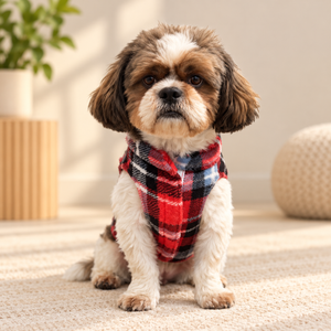 Check Red Fur Sweater | For Dogs & Cats | Pawgy Pets