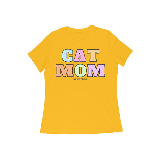 Cat Mom Casual Tshirt  for women