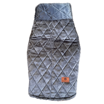 Grey Quilted Jacket | For Dogs & Cats | Pawgy Pets