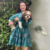Women Dress + Doggo Kurta (Peacock Green)