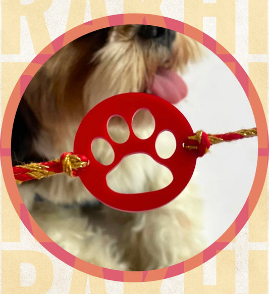 Dog Rakhi Red Paw