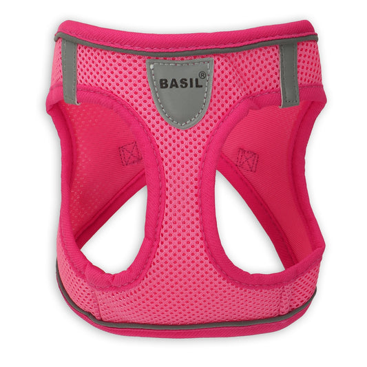 Basil Adjustable Mesh Harness for Puppy & Dogs Pink